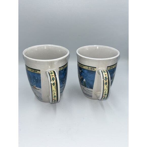 Set Of 2 Royal Norfolk Christmas Mugs Saint Nicholas Holiday Design - Picture 7 of 9